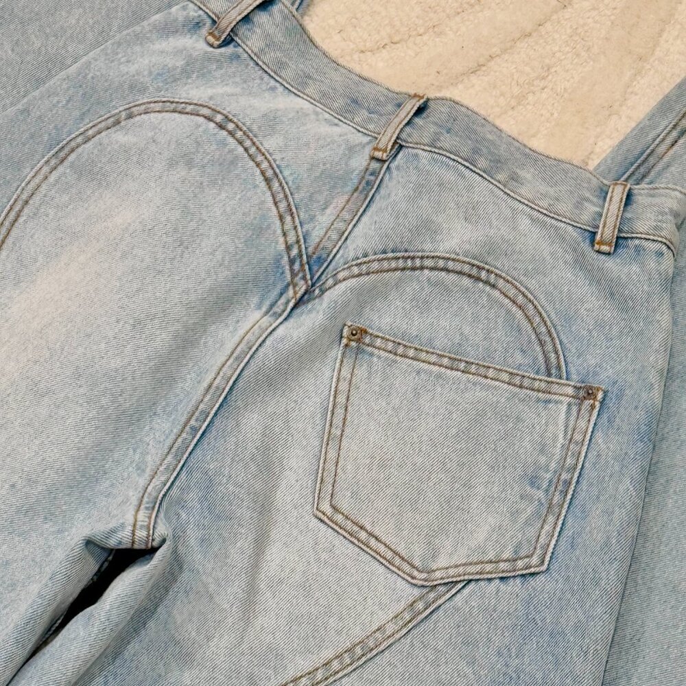 AREA wide-leg crystal jeans - Picture 6 of 14